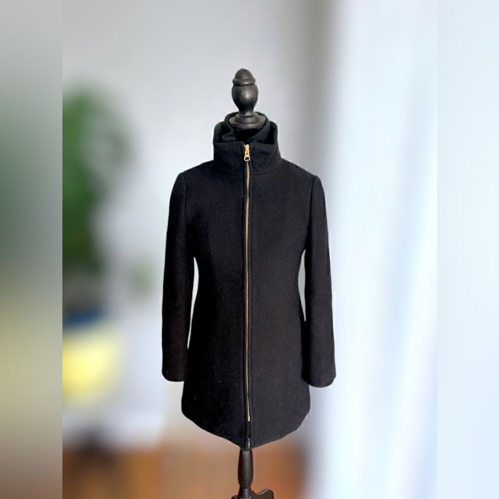 J. Crew Villa Coat Parka in Italian stadium-cloth wool Gold Full Zipper Size 0P - Picture 14 of 16